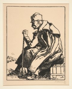 Le Roi de Serbie (El rey de Serbia), de La Guerre de 1914, primera serie, n.º 4 de Auguste Lepere