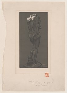Estatua desnuda vista desde atrás