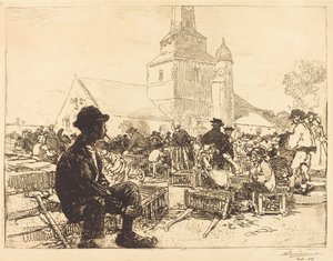 Mercado de Aves en St.-Jean-de-Mont (Marché à la volaille, à St.-Jean-de-Mont) de Auguste Lepere