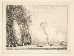 Cortina de álamos (Vendée) de Auguste Lepere