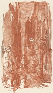 Rue Saint-Severin, publicado 1901 de Auguste Lepere