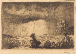 Tormenta en la Duna, Vendee de Auguste Lepere