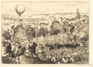 El globo que cae, en Pre-Saint-Gervais de Auguste Lepere