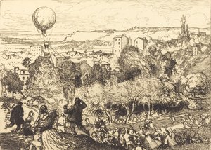 El globo que cae, en Pre-Saint-Gervais de Auguste Lepere