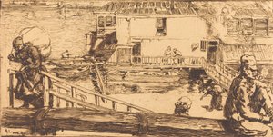 La lavandería, 1891 de Auguste Lepere
