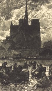 Lugar de Abrevadero detrás de Notre-Dame de Auguste Lepere