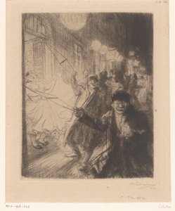 Teatro de calle en las Nes de Auguste Lepère (signed by artist)