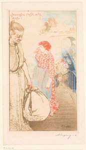 Lavanderas en una escalera del Sena
¡Jeunesse passe vite vertu! (título en el objeto) de Auguste Lepère (signed by artist)