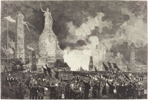 14 de julio. Iluminación de la Plaza de la República de Auguste Lepère after Henri Louis Scott