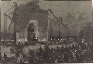 Funerales de Victor Hugo. La vigilia de Auguste Lepère after Henri Louis Scott