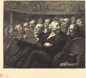 Los sillones de orquesta de Auguste Lepère after Honoré Daumier