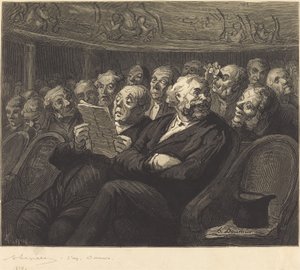 Los asientos de orquesta de Auguste Lepère after Honoré Daumier