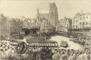 Los funerales del almirante Courbet de Auguste Lepère and Louis Tinayre