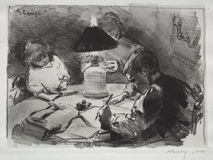 Alrededor de la lámpara de Auguste Louis Lepère