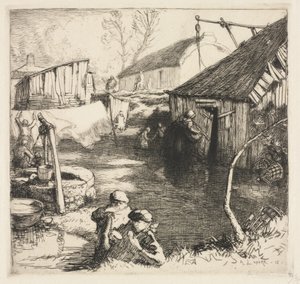 Barrio de los Pescadores (Saint-Jean-de-Monts) de Auguste Louis Lepère