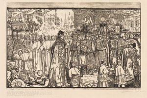 La Procesión de la Fête-Dieu en Nantes de Auguste Louis Lepère