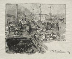 El Estanque de la Villette de Auguste Louis Lepère