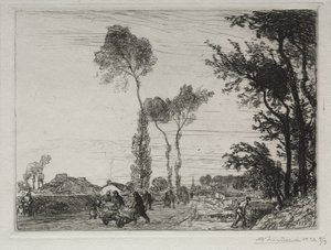 Regreso del mercado de St. Jean-de-Mont de Auguste Louis Lepère