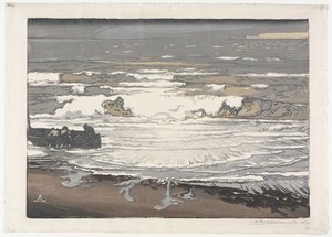 Las Olas Rompiendo, Marea de Septiembre de 1901 de Auguste Louis Lepère
