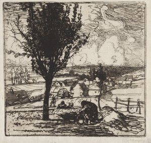 Vista de Jouy-le-Moutier de Auguste Louis Lepère