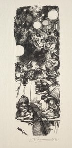 14 de julio, Rue de Belleville, medianoche de Auguste Louis Lepère