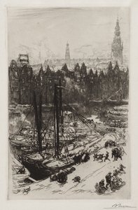 Ámsterdam, vista del Hotel Victoria de Auguste Louis Lepère
