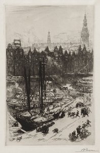 Ámsterdam, vista del Hotel Victoria de Auguste Louis Lepère