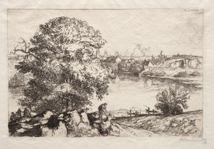 Angers: El estanque St. Nicolas de Auguste Louis Lepère