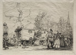En la feria de San Juan de Mont, 1906 de Auguste Louis Lepère