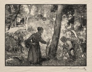 Au Rocher Bernard de Auguste Louis Lepère