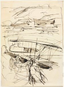 Avions reposant sur le terrain (verso) de Auguste Louis Lepère