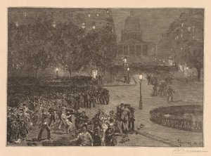 Bois du Monde: Los disturbios en el Barrio Latino de Auguste Louis Lepère