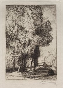 Cabaña entre los álamos de Auguste Louis Lepère