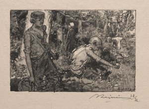 Cosecha de lirios del valle de Auguste Louis Lepère