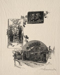 Entrada del taller Rousseau y la Casa de Millet, 1887