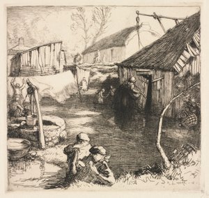 Barrio de los Pescadores (Saint-Jean-de-Monts) de Auguste Louis Lepère