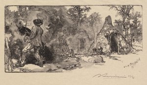 Bosque de Fontainebleau: carboneros de Auguste Louis Lepère
