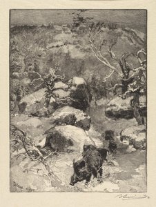 Bosque de Fontainebleau: Acantilado Cuvier-Châtillon de Auguste Louis Lepère
