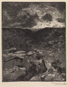 Bosque de Fontainebleau: Valle de Franchard de Auguste Louis Lepère