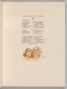 Bosque de Fontainebleau: Uvas, Cul-de-lampe Tabla de grabados La Forêt de Fontainebleau..., 1908 de Auguste Louis Lepère