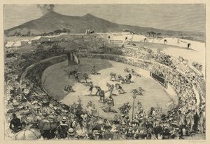 Italia. El Festival de Pompeya, El circo de los gladiadores de Auguste Louis Lepère