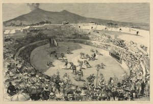 Italia. El festival de Pompeya, El circo de los gladiadores, 1884 de Auguste Louis Lepère