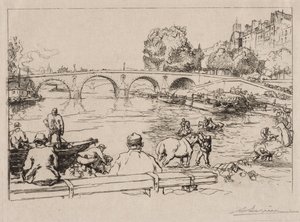 LAbreuvoir en Pont Marie, 1912 de Auguste Louis Lepère