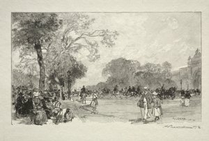 La Avenida de los Campos Elíseos de Auguste Louis Lepère