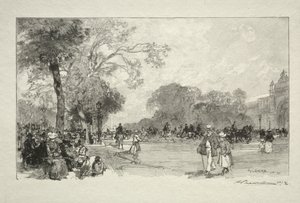 La Avenida de los Campos Elíseos de Auguste Louis Lepère