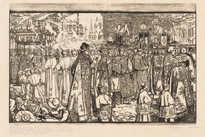 La Procesión de la Fête-Dieu en Nantes de Auguste Louis Lepère