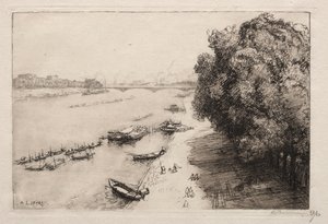 La Seine au Pont Nationale, 1914 de Auguste Louis Lepère