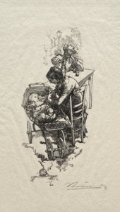 La mujer en la cuna de Auguste Louis Lepère