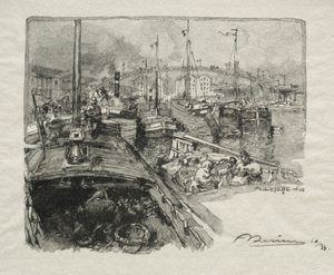 Le Bassin de la Villette de Auguste Louis Lepère