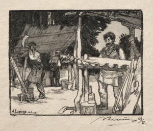 Le Fabricant de lattes de Auguste Louis Lepère